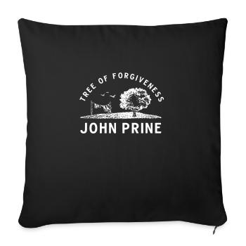 John Prine - Throw Pillow Cover 17.5” x 17.5” - black - Front
