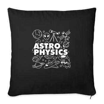 Astrophysics Galactic Space Logo Earth NASA Eclips - Throw Pillow Cover 17.5” x 17.5” - black - Front