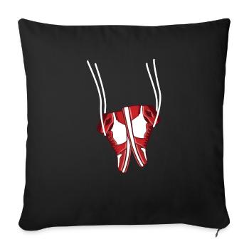 Sneakers - Throw Pillow Cover 17.5” x 17.5” - black - Front