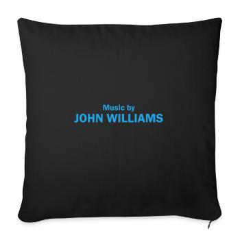 Music by John Williams - Throw Pillow Cover 17.5” x 17.5” - black - Front