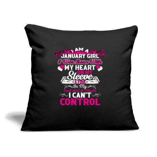 January Girl - Throw Pillow Cover 17.5” x 17.5”