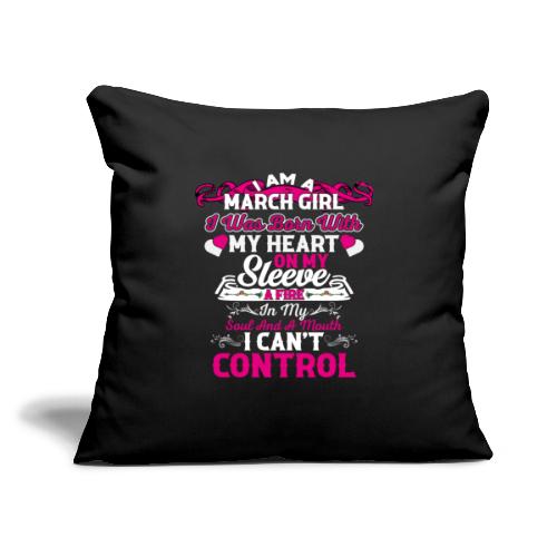 MARCH GIRL - Throw Pillow Cover 17.5” x 17.5”