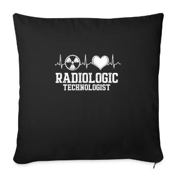 Radiologic Technologist Rad Tech Kind Radiology - Throw Pillow Cover 17.5” x 17.5” - black - Front