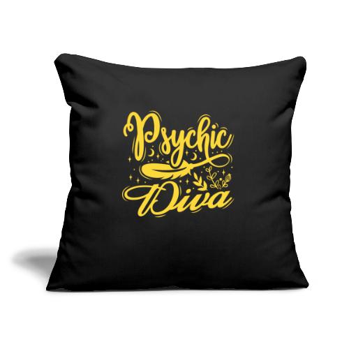 Psychic Diva T shirt - Throw Pillow Cover 17.5” x 17.5”