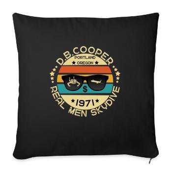 DB COOPERS - Throw Pillow Cover 17.5” x 17.5” - black - Front