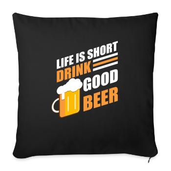 Cannabis Smoke, Weeds Just Smoke - Throw Pillow Cover 17.5” x 17.5” - black - Front