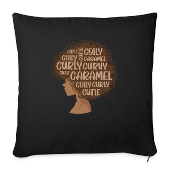 Black And Proud Black History Month Black Pride - Throw Pillow Cover 17.5” x 17.5” - black - Front