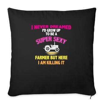 Cannabis Smoke, Weeds Just Smoke - Throw Pillow Cover 17.5” x 17.5” - black - Front