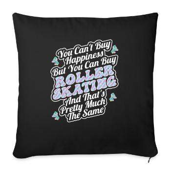 Buy Roller Skates Roller Skating - Throw Pillow Cover 17.5” x 17.5” - black - Front
