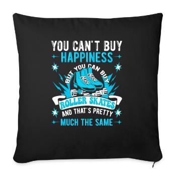 Buy Roller Skates Roller Skating - Throw Pillow Cover 17.5” x 17.5” - black - Front