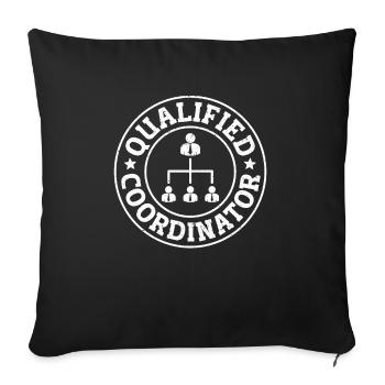 Leadership Coordinator - Throw Pillow Cover 17.5” x 17.5” - black - Front