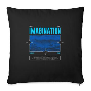Imagination Streetwear - Throw Pillow Cover 17.5” x 17.5” - black - Front