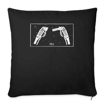 Meh Aesthetic - Throw Pillow Cover 17.5” x 17.5” - black - Front