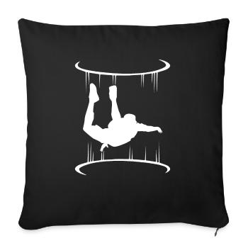 Cool Freefall Freefly Wind Tunnel Bodyflying - Throw Pillow Cover 17.5” x 17.5” - black - Front