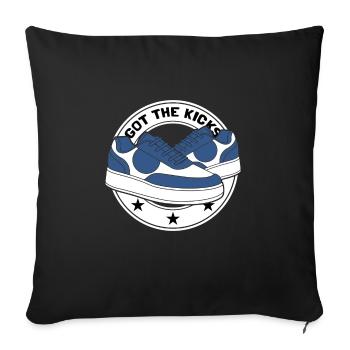 Got the kicks | sneaker lover - Throw Pillow Cover 17.5” x 17.5” - black - Front