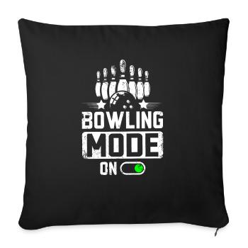Bowling mode on - Throw Pillow Cover 17.5” x 17.5” - black - Front