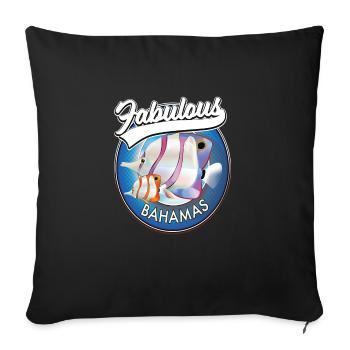 Bahamas Logo - Throw Pillow Cover 17.5” x 17.5” - black - Front