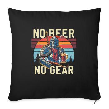 No Beer no Gear 4 - Throw Pillow Cover 17.5” x 17.5” - black - Front