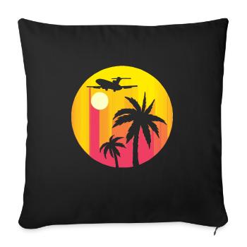 Golden Girls Miami Florida - Throw Pillow Cover 17.5” x 17.5” - black - Front