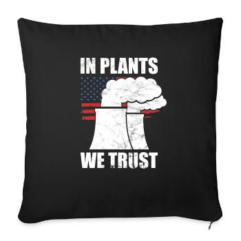 Nuclear Science Radiation Funny Nuclear Engineer - Throw Pillow Cover 17.5” x 17.5” - black - Front