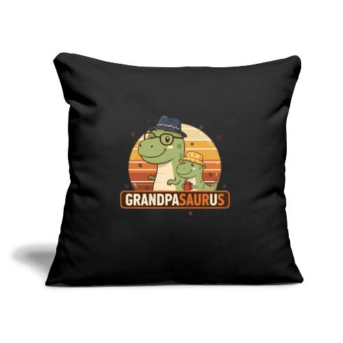 GrandpaSaurus Sunset Duo - Throw Pillow Cover 17.5” x 17.5”