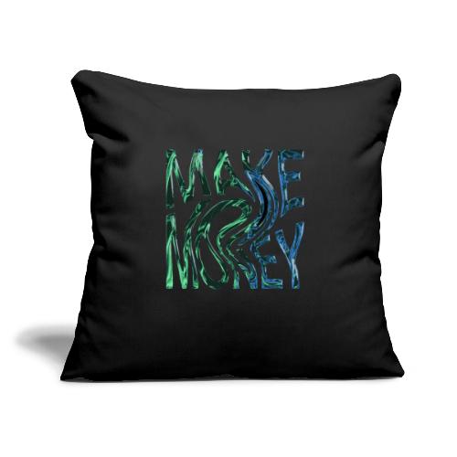Make Money Neon 3D - Throw Pillow Cover 17.5” x 17.5”
