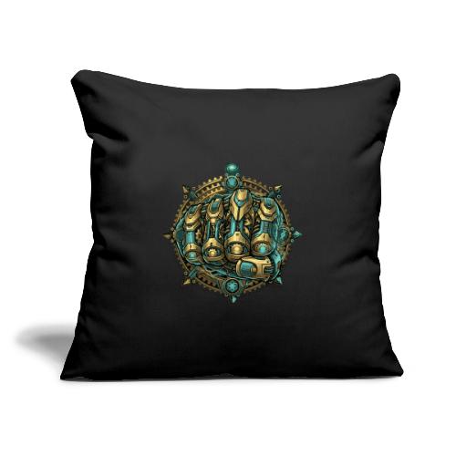 Cyberpunk Power Robot Hand - Throw Pillow Cover 17.5” x 17.5”