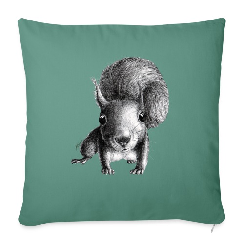 Cute Curious Squirrel - Throw Pillow Cover 17.5” x 17.5”