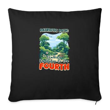 Voie patriotique bouddhiste patriotique - Housse de coussin décorative - noir - Devant