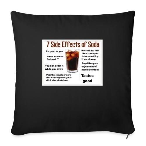 7 side effects of soda - Throw Pillow Cover 17.5” x 17.5”