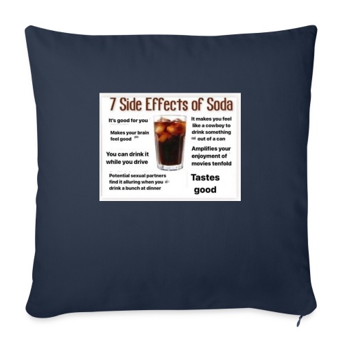 7 side effects of soda - Throw Pillow Cover 17.5” x 17.5”