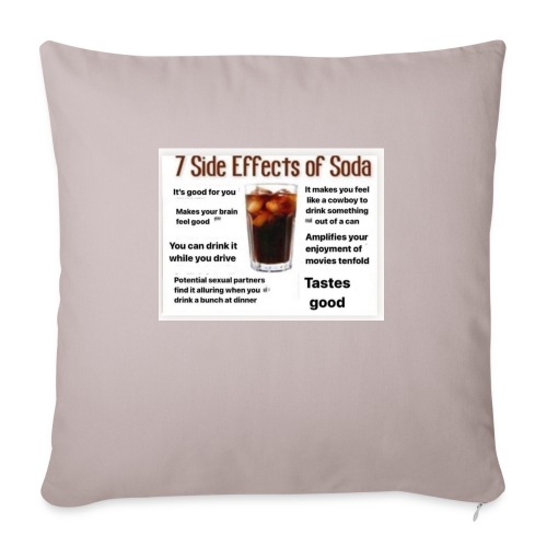 7 side effects of soda - Throw Pillow Cover 17.5” x 17.5”