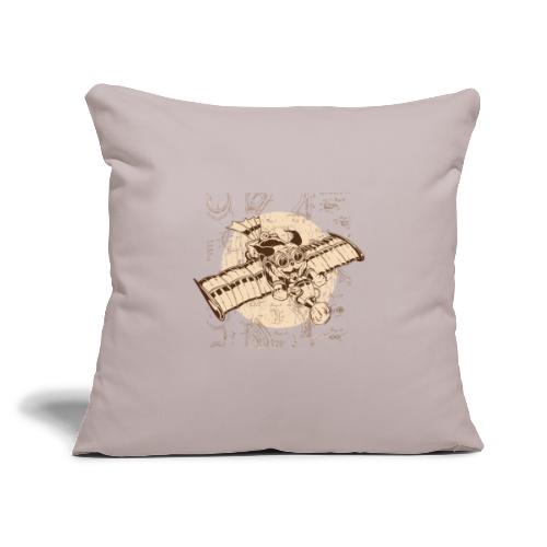 Pug Steampunk - Throw Pillow Cover 17.5” x 17.5”