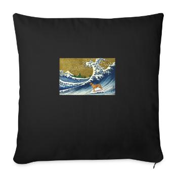 Rhodesian Ridgeback - Throw Pillow Cover 17.5” x 17.5” - black - Front