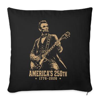 4th-july - Throw Pillow Cover 17.5” x 17.5” - black - Front