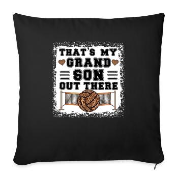 That's My Grandson Out There - Throw Pillow Cover 17.5” x 17.5” - black - Front