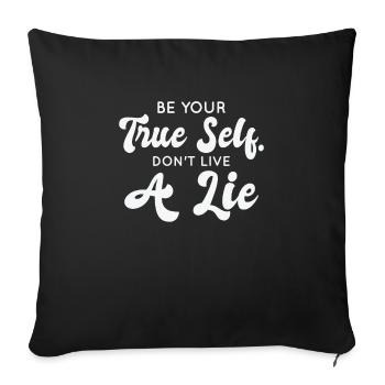 Positivity Encouraging People Inspiring Motivator - Throw Pillow Cover 17.5” x 17.5” - black - Front