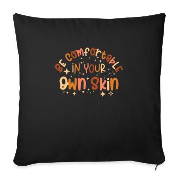 Encouraging Positivity Inspirational Motivator - Throw Pillow Cover 17.5” x 17.5” - black - Front