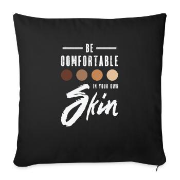 Encouraging Positivity Inspirational Motivator - Throw Pillow Cover 17.5” x 17.5” - black - Front