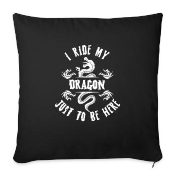 Renaissance Festival Ren Fair Faire Medieval - Throw Pillow Cover 17.5” x 17.5” - black - Front
