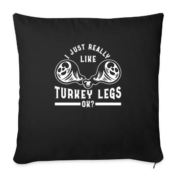 Renaissance Festival Ren Fair Faire Funny - Throw Pillow Cover 17.5” x 17.5” - black - Front