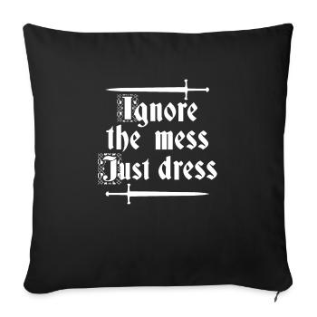 Renaissance Festival Ren Fair Faire Medieval - Throw Pillow Cover 17.5” x 17.5” - black - Front