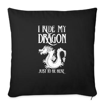 Renaissance Festival Ren Fair Faire Medieval - Throw Pillow Cover 17.5” x 17.5” - black - Front