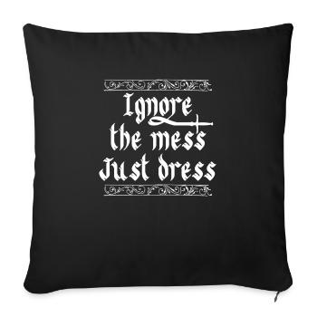 Renaissance Festival Ren Fair Faire Medieval - Throw Pillow Cover 17.5” x 17.5” - black - Front