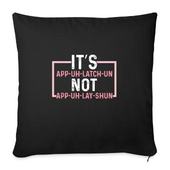 App uh latch un Mountains Hiker Climbers - Throw Pillow Cover 17.5” x 17.5” - black - Front