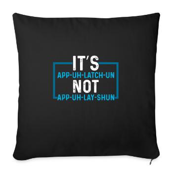 App uh latch un Mountains Hiker Climbers - Throw Pillow Cover 17.5” x 17.5” - black - Front