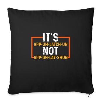 App uh latch un Mountains Hiker Climbers - Throw Pillow Cover 17.5” x 17.5” - black - Front