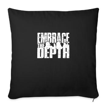 Embrace the Depth - Canyon - Throw Pillow Cover 17.5” x 17.5” - black - Front