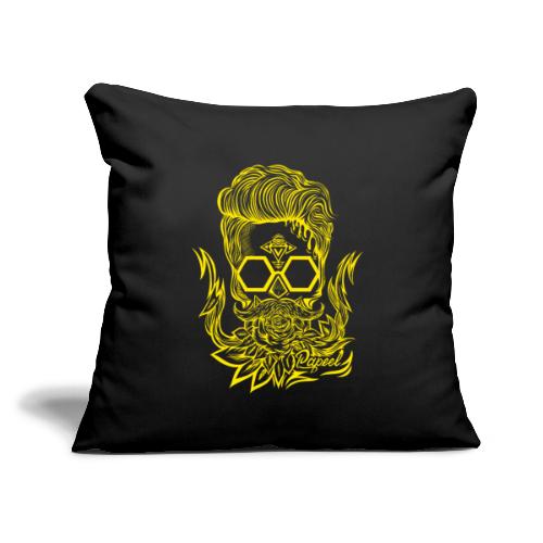 Papeel Skull Rose -Yellow - Throw Pillow Cover 17.5” x 17.5”