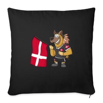 Chien rasta danois - Housse de coussin décorative - noir - Devant